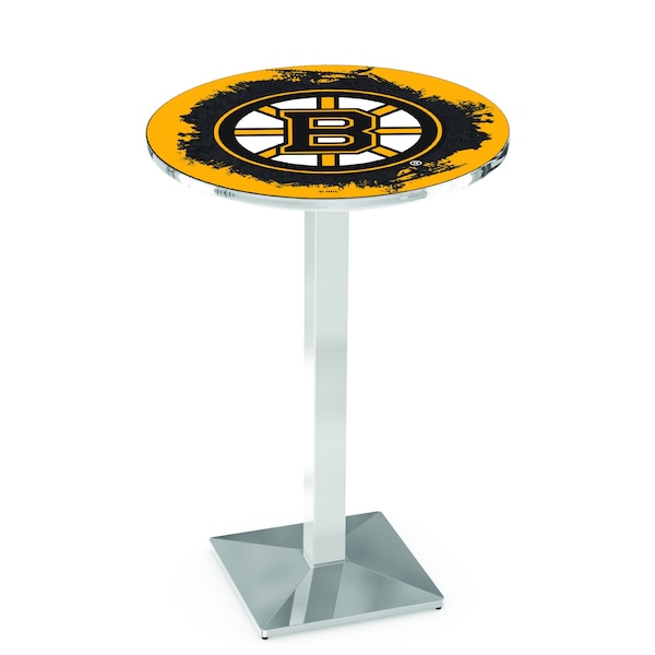 42" Chrome Boston Bruins Pub Table